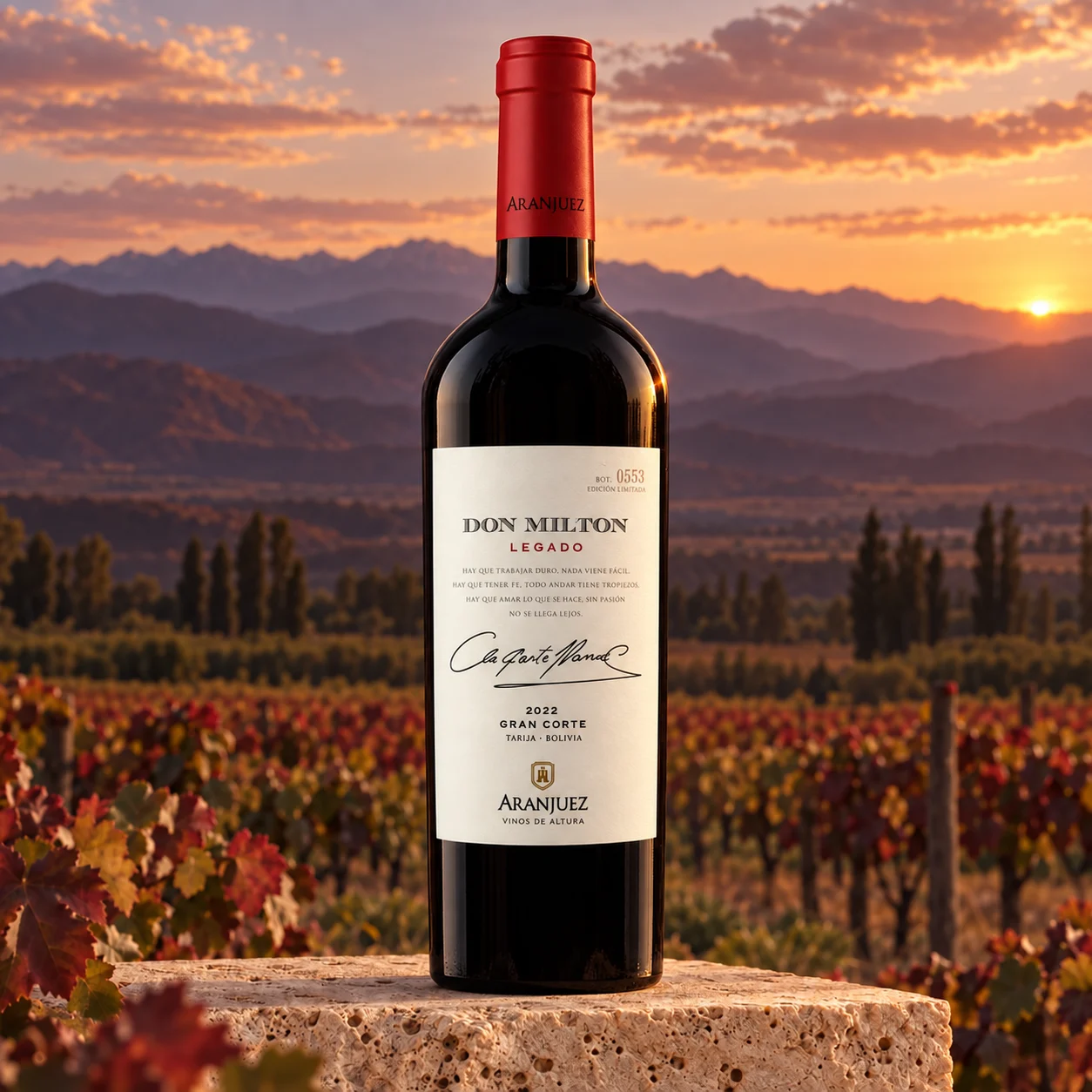 Don Milton Legado Gran Corte 2022 · viñedo de altura
