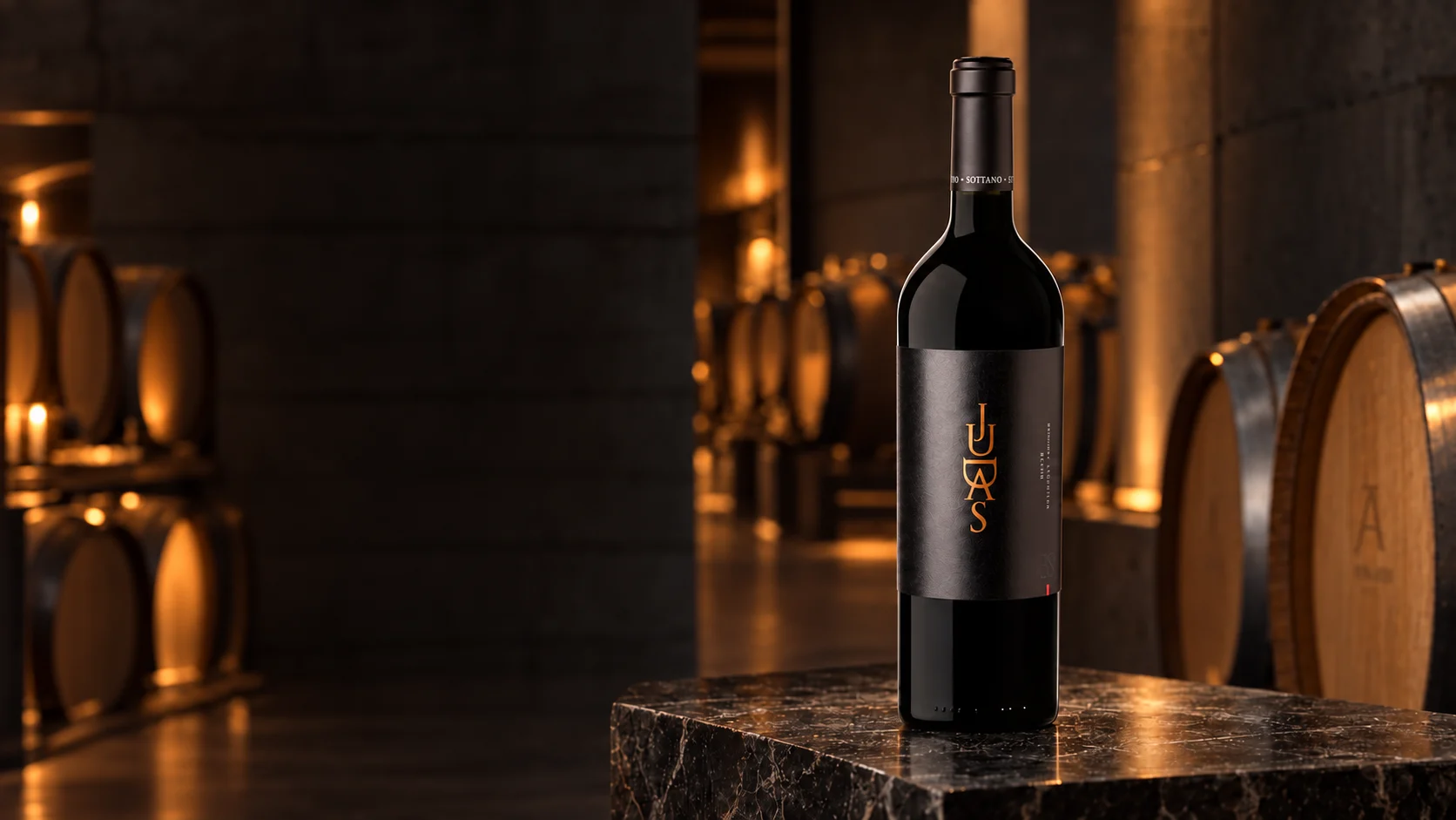 Judas Blend en una composición editorial de cava contemporánea