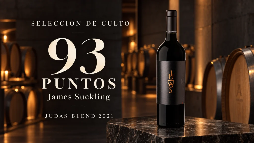 Judas Blend 2021 de Sottano: 93 puntos James Suckling, Selección de Culto Avelior